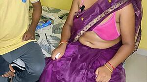 Indian MILF seduces her son for a close-up creampie